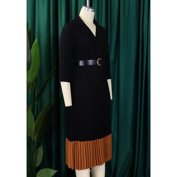 Women's Long Sleeve Blazer Dress Elegant Office Work Formal Casual - Picture 4 of 5